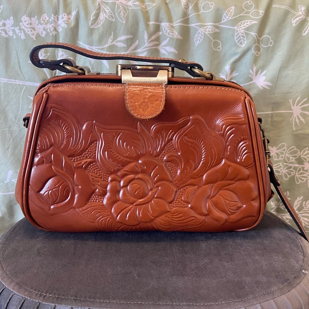 Patricia Nash Genuine Leather Crossbody Bag Purse